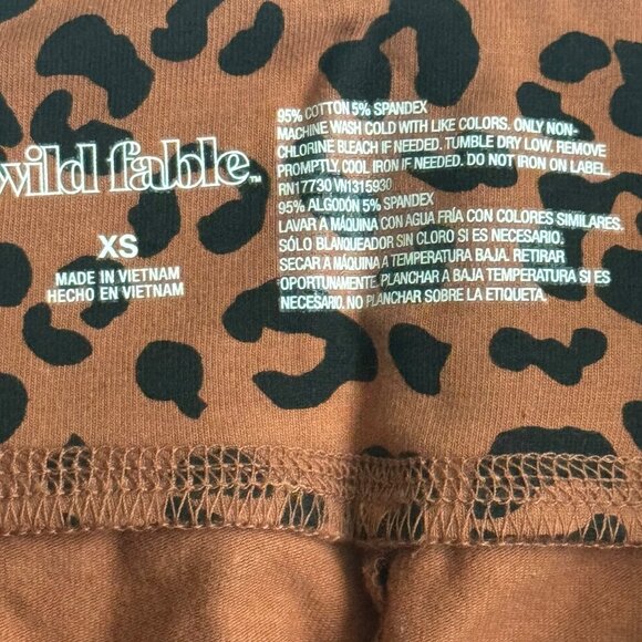 Wild Fable XS Brown & Black Leopard Print High-Waisted Leggings Stretchy new - Picture 6 of 9